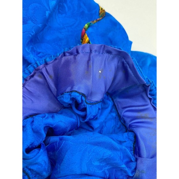 vintage 80s DIANE FREIS  blouse & pleated bold LOTUS print skirt , 100% Silk - Picture 16 of 16